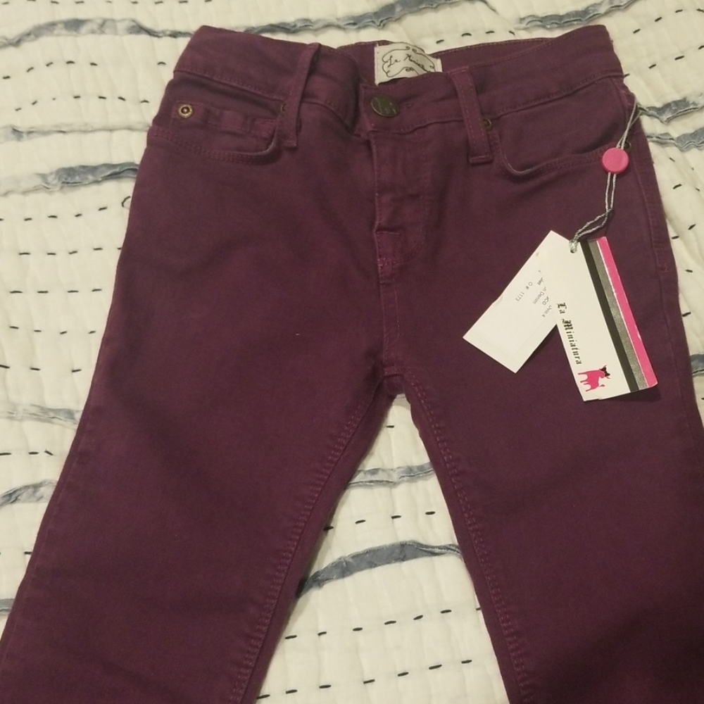 Eggplant colored stretch jeans